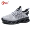 YRZL Herren Sportschuhe Atmungsaktive leichte Turnschuhe Outdoor Mesh Schwarz Laufschuhe Athletisch Jogging Tenis Wanderschuhe Mann 3