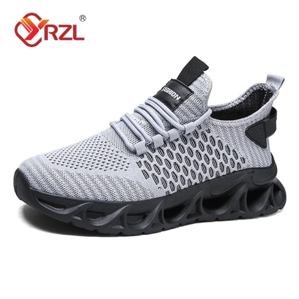 YRZL Herren Sportschuhe Atmungsaktive leichte Turnschuhe Outdoor Mesh Schwarz Laufschuhe Athletisch Jogging Tenis Wanderschuhe Mann 3