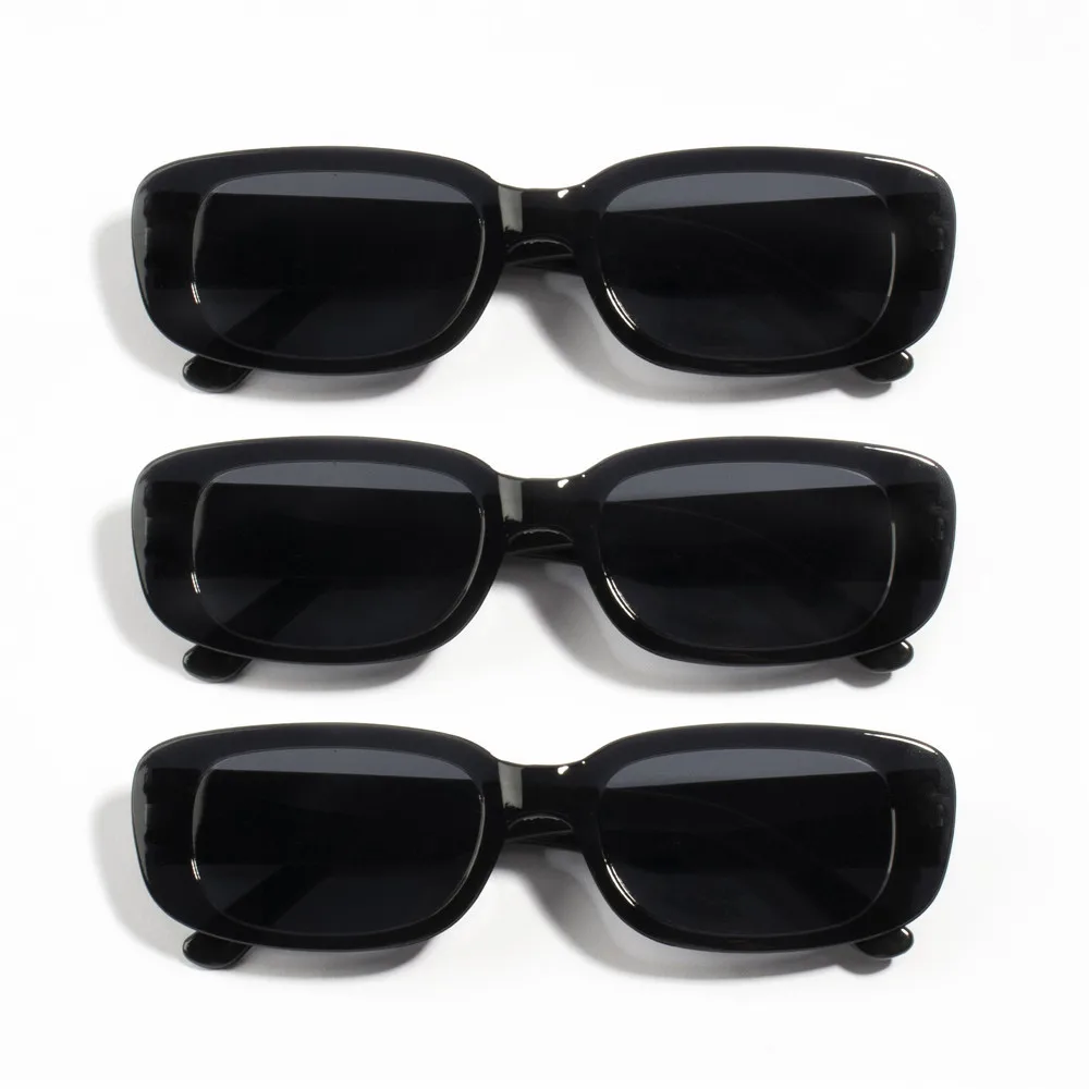 20PCS Vintage Schwarz Quadrat Sonnenbrille Frau Luxus Marke Kleine Rechteck Sonnenbrille Weibliche Gradienten Klar Spiegel Oculos De Sol 3