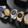 Neue Männer Uhren 2025, Luxus Marke Silber Gold Metall männer Quarz Armbanduhr Mode-Business Männlich Uhr Relogio Masculino 6