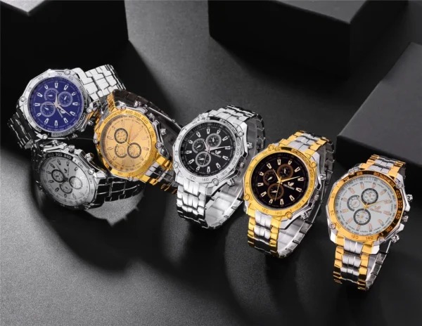 Neue Männer Uhren 2025, Luxus Marke Silber Gold Metall männer Quarz Armbanduhr Mode-Business Männlich Uhr Relogio Masculino 6