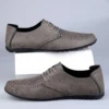 Sommer aushöhlen Lederschuhe Männer Luxus italienische Männer lässig handgemachte Mokassins Designer atmungsaktive Boots schuhe Zapatos Hombre 2