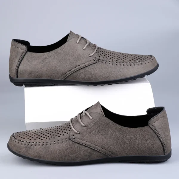 Sommer aushöhlen Lederschuhe Männer Luxus italienische Männer lässig handgemachte Mokassins Designer atmungsaktive Boots schuhe Zapatos Hombre 2