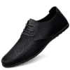 Sommer aushöhlen Lederschuhe Männer Luxus italienische Männer lässig handgemachte Mokassins Designer atmungsaktive Boots schuhe Zapatos Hombre 4