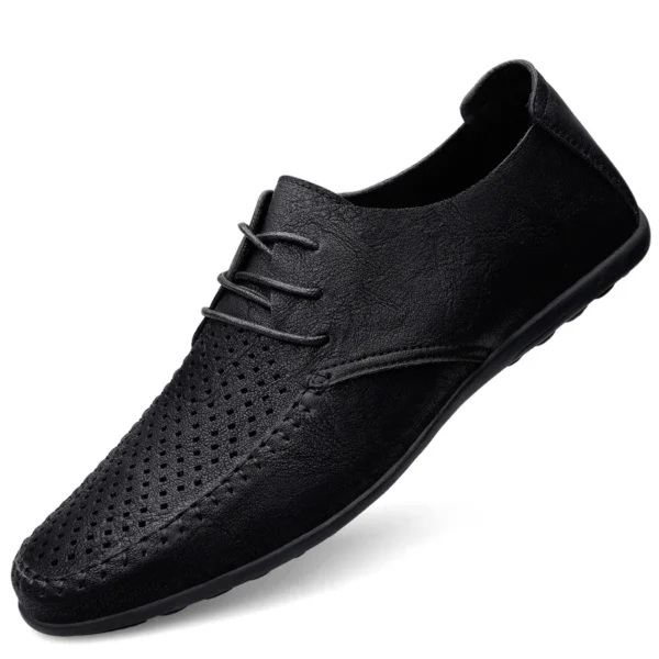 Sommer aushöhlen Lederschuhe Männer Luxus italienische Männer lässig handgemachte Mokassins Designer atmungsaktive Boots schuhe Zapatos Hombre 4