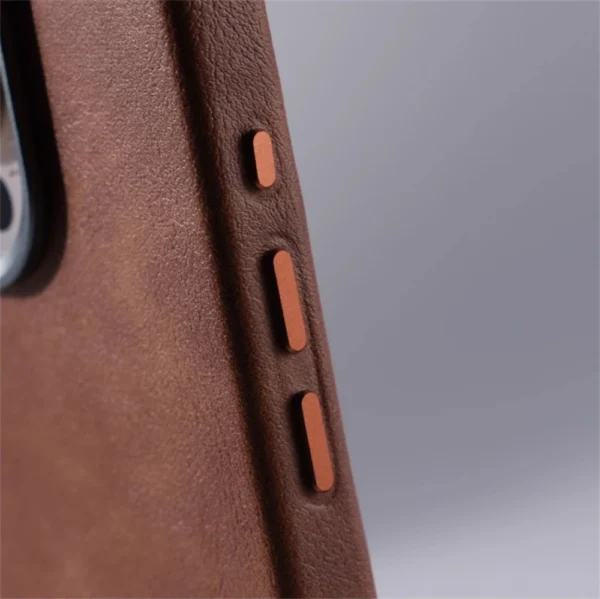 Luxus Business Retro Leder Magnetische Telefon Fall Für iPhone 16 Plus 15 14 13 Pro Max MagSafe Legierung Objektiv Drahtlose Lade abdeckung 4