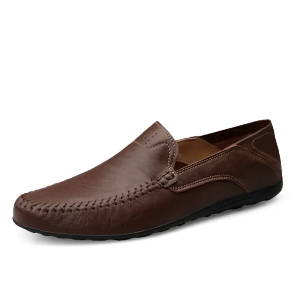 Echtes Leder Herren Schuhe Casual Luxus Marke Weiche Männer Loafer Mokassins Atmungsaktive Slip auf Männliche Boot Schuhe Plus Größe 37-47 2