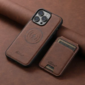SUTENI Brieftasche Telefon Fall Karte Halter Leder Magnetische Tasche Abdeckung Für Drahtlose Aufladen Für iPhone 12 13 14 16 ProMax 15Plus