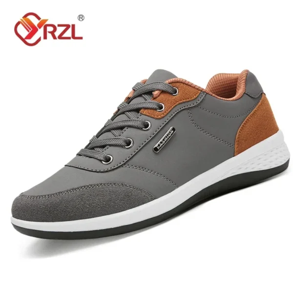 YRZL Männer Schuhe Frühling Herbst Wasserdichte Wanderschuhe Freizeit Männliche Leder Sport Schuhe Rutschfeste Schuhe Tennis für Männer 3