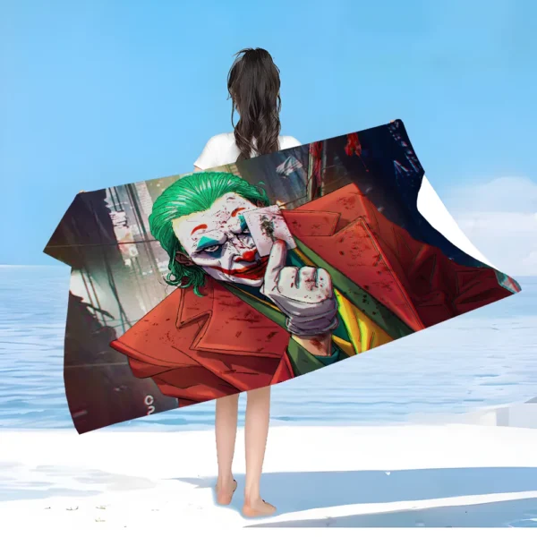 BANDAI Joker Strandtuch für Kinder, personalisiertes Badetuch, Pooltuch, Urlaubsgeschenk, Picknicktuch, Party-Geschenk 6