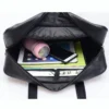 Student JK Handtasche, wasserdicht, PU-Leder, einzelne Schulter-Uniform-Tasche für Männer und Frauen, offizieller Dokument-Pendler-Rucksack 4