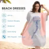 Frauen Strand Poncho Handtuch Schnell Trocknend Surf Cape Dressing Bademantel Hoodies Mikrofaser Robe Strand Schal Strandtücher Bequem 2