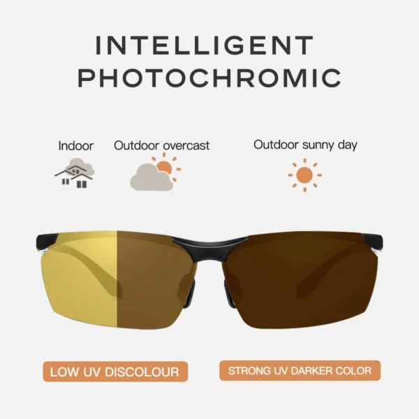 CAPONI nachtsicht männer sonnenbrille fahren sport photo chrom uv400 hd sonnenbrille legierung carbon firber schützen augen bsys8780 2