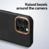 Für iPhone 15 16 Pro Max Hülle X-Level Kohlefasermuster Textur + TPU Anti-Fingerabdruck Anti-Fall-Schutz Rückseite 5