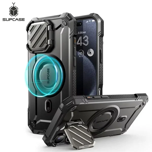 For iPhone 16 Pro Max Case 6.9 "2024 ub mag xt schwere robuste starke magnetische Handy hülle mit Kamera abdeckung Ständer