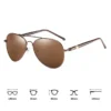 Luxus männer Polarisierte Sonnenbrille Fahren Sonnenbrille Für Männer Frauen Marke Designer Männlichen Vintage Schwarz Pilot Sonnenbrille UV400 3