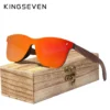 KINGSEVEN UV400 Sonnenbrille Für Männer Polarisierte Hochwertige Augenschutz Gläser Frauen Walnuss Holz Handgemachte Brillen Geschenke 2