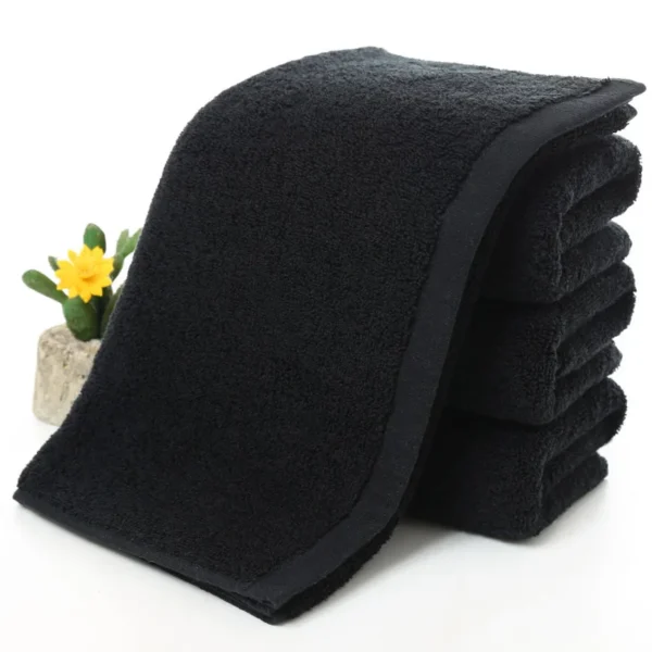 Schwarz Großes Badetuch Baumwolle Dicke Dusche Gesicht Handtücher Hause Badezimmer Hotel Erwachsene Badetuch Toalha de banho Serviette de bain 2