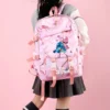 Stitch 3-teiliges Rucksack-Set, Federmäppchen, faltbare isolierte Kühltasche, niedliche Schultasche, lässiger Tagesrucksack für den täglichen Gebrauch 2