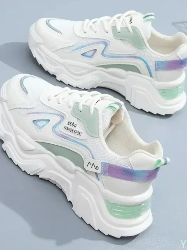 2025 Turnschuhe Frauen Plattform Flache Schuhe Frau Schuhe Grün Casual Trainer Damen Chunky Turnschuhe Frauen Schuhe 6
