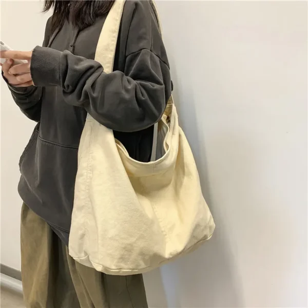 Damen-Umhängetasche, große Canvas-Umhängetaschen für Frauen, 2023, Baumwolltuch, modisch, koreanische Studentinnen, Schultasche, Handtaschen 2