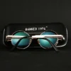 2020 Retro Runde Metall HD Polarisierte Punk Steampunk Sonnenbrille Für Frauen Männer, Vintage Sonnenbrille Oculos De Sol Meminino Masculino 3