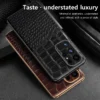 Handyhülle aus echtem Rindsleder für Samsung Galaxy S25 S24 Ultra S25 Plus, luxuriöse Rückseite 4
