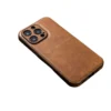 Für iPhone 16 15 14 13 13 12 11 Pro Max Plus Handyhülle Luxus Retro Nähte Leder All Inclusive Feine Loch Stoßfeste Abdeckung 6