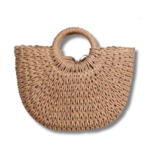 Sommer-Strandtasche aus geflochtenem Material mit Griff