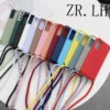 Riemens chnur Ketten etui für Samsung Galaxy S23 S21fe A55 A35 A14 A15 A13 A52 A72 A50 A70 A31 5g Halskette Lanyard Seil matte Abdeckung