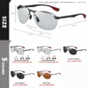 2023 marke Design Upgrade Randlose Photochrome Sonnenbrille Männer Polarisierte Fahren Sonnenbrille Aluminium Anti-Glare heren zonnebril 5
