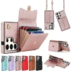 Handgelenkschlaufe Umhängetasche Handyhülle für Samsung Galaxy S24 FE S25 Ultra S23 S22 S21 Plus A16 A15 A35 A55 A14 A54 A53 Wallet Card H 6