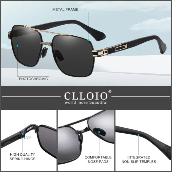 CLLOIO Top Qualität Photochrome Sonnenbrille Männer Frauen Polarisierte Fahren Sonnenbrille Chameleon Anti-glare Sport Oculos de sol 5