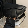 Frauen Kleine Handtasche Sattel Schulter Tasche Damen Top Griff Tasche PU Leder Kleine Umhängetasche Zwei Riemen Einfarbig Schulter Tasche