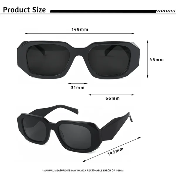 CATERSIDE Retro Polarisierte Sonnenbrille Männer Polygon Große Acetat Rahmen frauen Sonnenbrille Reisen Fahren Einkaufen UV400 Brillen 5