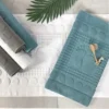 Hotel-Bodenhandtuch, weißer Fußteppich, SPA-Duschraummatten, 100 % Baumwolle, hohe Qualität, 50 x 80 cm, 32 S, rutschfeste blaue Badewannenhandtücher