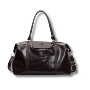 Glänzende PU-Reisetasche im Retro-Stil mit großem Volumen