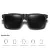 GM Neuheiten Schwarze polarisierte Sonnenbrille aus Holz für Herren Bambus-Sonnenbrille Rot UV400-Gläser Mode Driving Shades S5565 2