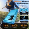 Mit Kartenhalter, verschiebbare Kameraabdeckung und Ständer für Samsung Galaxy S25 Ultra Handyhülle, Anti-Fall PC + TPU Wallet Case 5