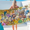 Süße p-pokemones-Cartoon Anime Charakter Mikro faser Decke schnell trocknende Strand tücher übergroße super saugfähige Pool Handtuch