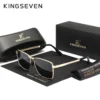 KINGSEVEN Klassische Sonnenbrille Männer Rechteck Legierung Rahmen Gläser Polarisierte UV400 Casual Trendy Fahren Brillen 3