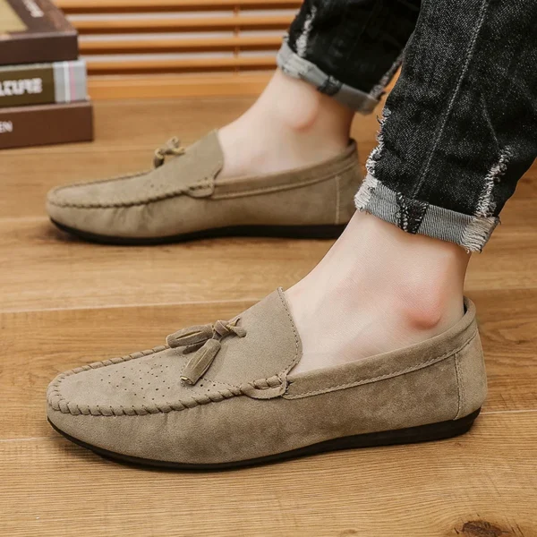 Mode Männer Casual Schuhe Wildleder Atmungsaktive Komfort Slip-on Herren Fahren Schuhe Luxus Marke Männer Müßiggänger Herren Faul Schuhe mokassins