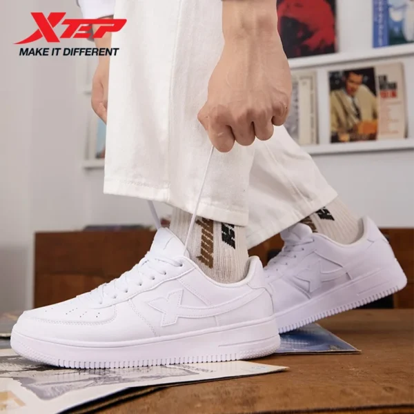 Xtep Damen-Skateboard-Schuhe, weiblich, Frühling, rutschfest, Damen-Wanderschuhe, weiß, schwarz, Haltbarkeit, gemütliche Turnschuhe 881218319851 4