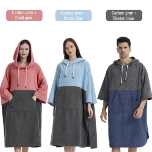 Schnellt rocknende Badet ücher Pool wechsel Robe Schnellt rockn ender Poncho Surfen Tauchen Kapuzen handtuch Strand umhang wind dicht und warm