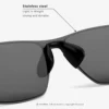 VEITHDIA männer Sonnenbrille Angeln Polarisierte UV400 Nylon Objektiv Im Freien Fahren Brillen Edelstahl Sonnenbrille Für Männliche V8226 6