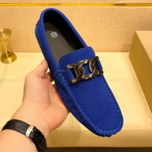 YRZL Herren-Loafer, handgefertigt, Wildleder, Slip-on-Fahrschuhe, bequem, atmungsaktiv, luxuriöse Bootsschuhe für Herren, große Größe 48