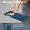 2 in 1 abnehmbare Brieftasche magnetische Handy hülle für Samsung Z Flip 5 Flip5 5g Fingerring Karten halter Pu Lederbezug mit Film 3
