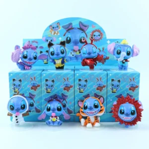 Stich Blind Box Figur Cross Dressing Serie Cartoon Anime Zimmer Dekoration Modell Puppe Action Figur Kind Spielzeug Mädchen Geburtstag Geschenk