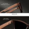 BARCUR männer Sonnenbrille für Männer Marke Designer Natürliche Walnuss Holz Sonnenbrille Frauen Polarisierte Brillen UV400 Brillen Oculos 2