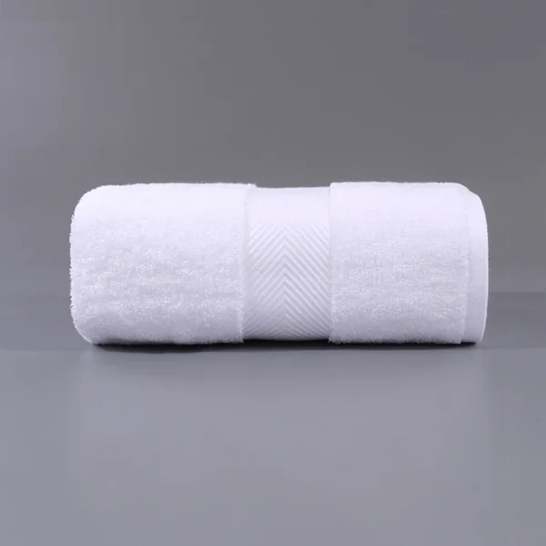 Badetuch-Set aus Bio-Baumwolle für Kinder und Erwachsene, luxuriös, weiß, grau, dick, 70 x 140 cm, 40 x 70 cm 4
